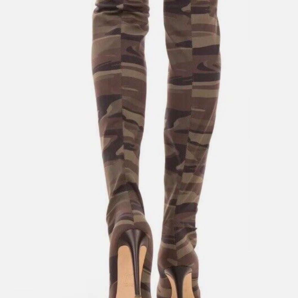 Camouflage Over-the-Knee Boots